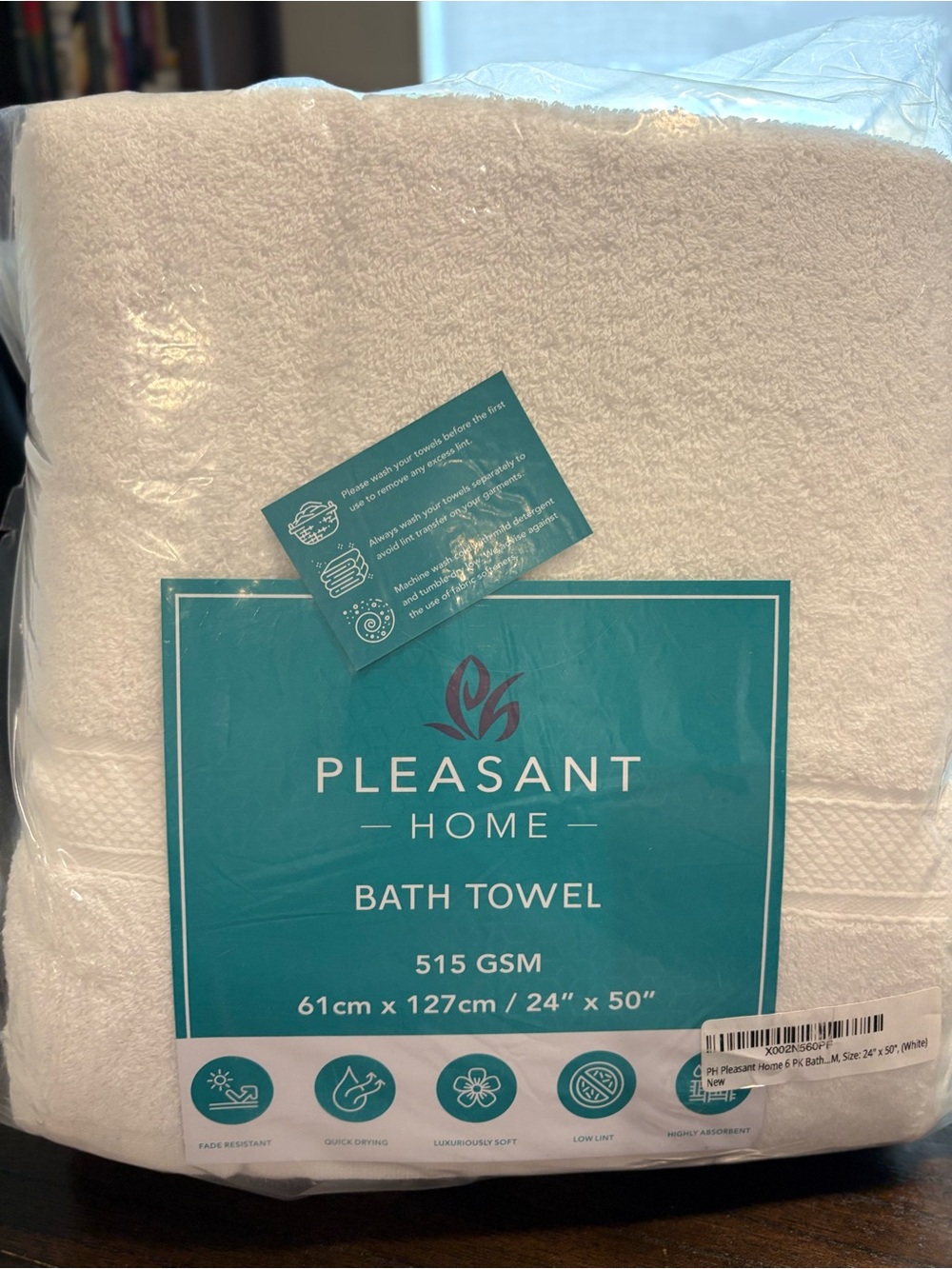 White Bath Towel - Plush 515 GSM